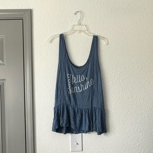 Hello Sunshine Peplum Tank - XL